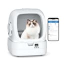 Mintakawa Automatic Cat Litter Box Self Cleaning - APP Control and Weight Monitoring - Ultra-Quiet, Suitable for Medium Cats and Kittens, Safe Anti-Pinch Litter Box (Assembly Required) -White