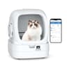 Mintakawa Automatic Cat Litter Box Self Cleaning - APP Control and Weight Monitoring - Ultra-Quiet, Suitable for Medium Cats and Kittens, Safe Anti-Pinch Litter Box (Assembly Required) -White