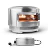 Solo Stove Pi Pizza Oven, Wood & Gas Burner | Incl. Stainless Steel Outdoor Maker, Burning Assembly, Burner, Cordierite Stone (13 mm thick), H: 15.125 in x Dia: 20.5 in, 30.5 lbs, silver