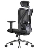 SIHOO M18 Ergonomic Office Chair, High Back Mesh Desk Chair with Adjustable Headrest & Lumbar Support, 330lbs Capacity Computer Chair with 2D Armrests & Wide Cushion, Tilt Lock, for Home Office-Black