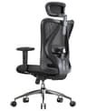 SIHOO M18 Ergonomic Office Chair, High Back Mesh Desk Chair with Adjustable Headrest & Lumbar Support, 330lbs Capacity Computer Chair with 2D Armrests & Wide Cushion, Tilt Lock, for Home Office-Black