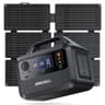 GRECELL Solar Generator with 40W Solar Panel Included,230Wh Portable Power Station 1.5hrs Fast Charging, (600W Surge) AC Outlets, LiFePO4 Battery Backup for Outdoor Camping, Trip, Power Outage