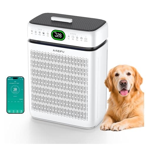Air Purifiers for Home Large Room Up to 3500 Sq Ft with Washable Filters,Double-Sided HEPA with PM 2.5 Display Air Quality Sensor,Smart WiFi APP,Air Cleaner for Pets,Hair,Dust,Smoke,Dorm room,Office