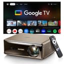 Aurzen EAZZE D1 MAX Upgraded Google TV Smart Projector 4K Supported, Ultra-Bright 1000 ANSI Lumens, MEMC Tech, Fully Automatics, 20W Dolby Audio, Home Theater Movie Projector with WiFi and Bluetooth
