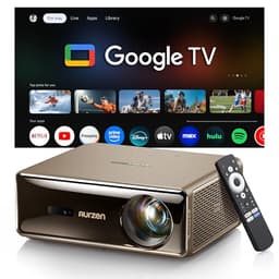 Aurzen EAZZE D1 MAX Upgraded Google TV Smart Projector 4K Supported, Ultra-Bright 1000 ANSI Lumens, MEMC Tech, Fully Automatics, 20W Dolby Audio, Home Theater Movie Projector with WiFi and Bluetooth
