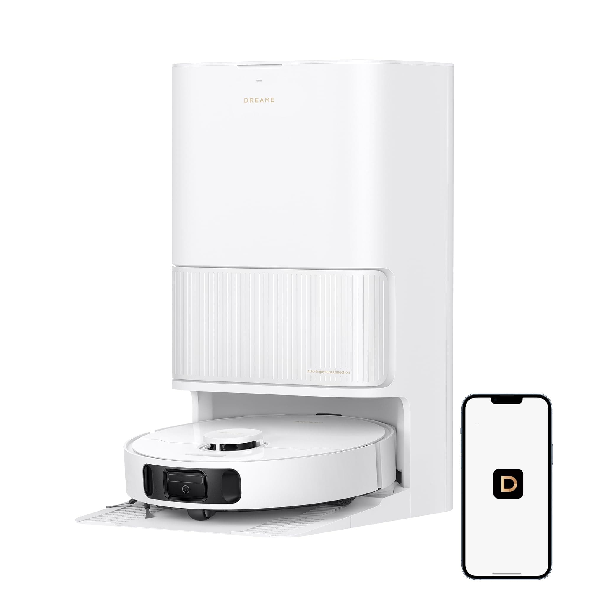 DREAME DREAME L40s Ultra CE Robot Vacuum and Mop Combo with Self-Emptying Dock, 13,000Pa Suction, Mop Self-Cleaning and Auto-Raising, Ultrasonic Carpet Sensing, Ideal for Pet Hair, Carpet and Hard Floors L40sUltraCE-White