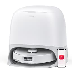 roborock Qrevo Curv Robot Vacuum and Mop, 18,500Pa Suction, Zero-Tangling, AdaptiLift Chassis, FlexiArm Technology, Hot Water Mop Washing & Dock Self Cleaning, Al Obstacle Recognition Roborock Qrevo Curv (WHITE)