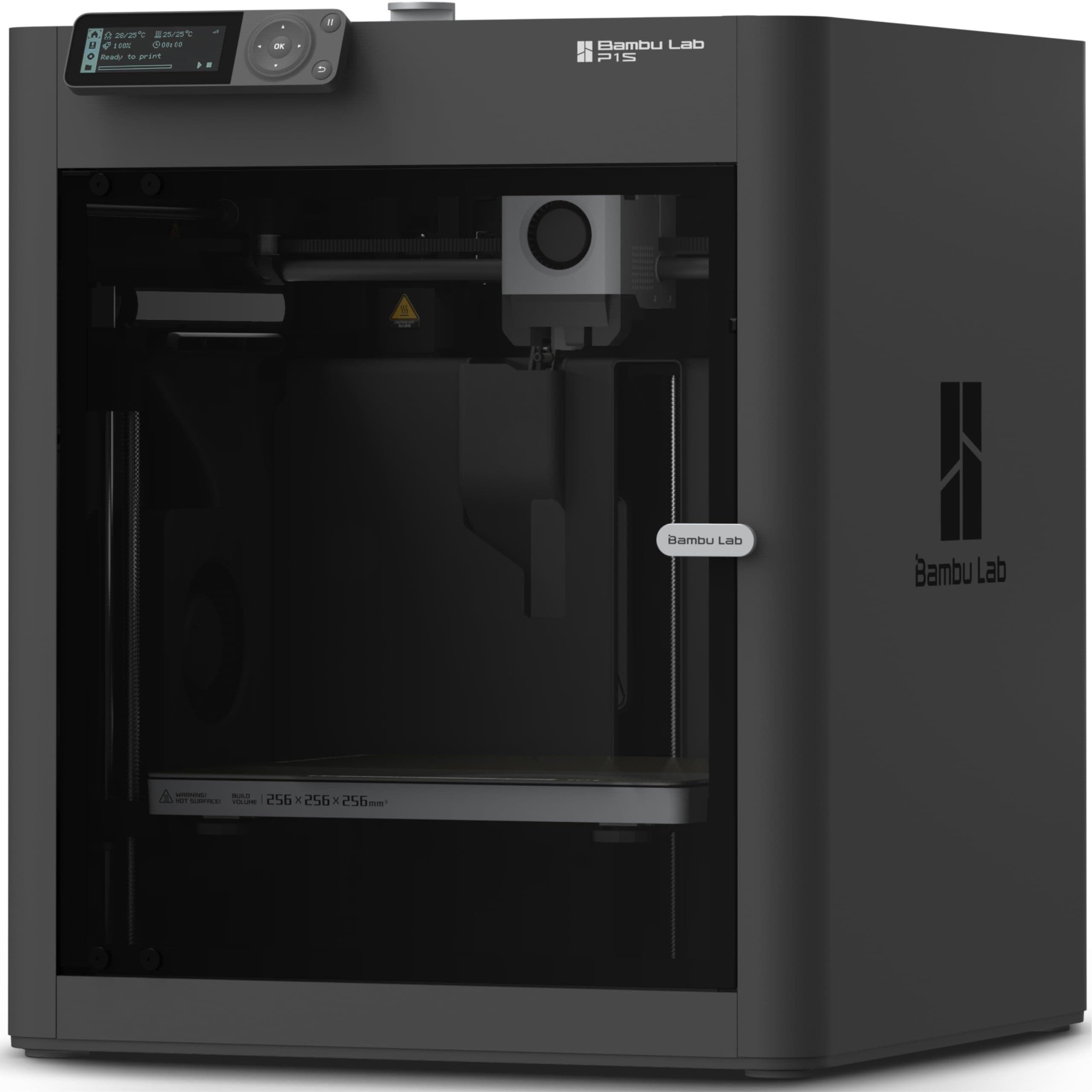 Bambu Lab P1S 3D Printer, Fully Enclosed, Support Up to 16 Colors/Multi Materials, 500mm/s Fast Printing & High Precision, CoreXY & Auto Bed Leveling, Ready-to-Use FDM 3D Printers Large Print Size P1S (Without AMS)