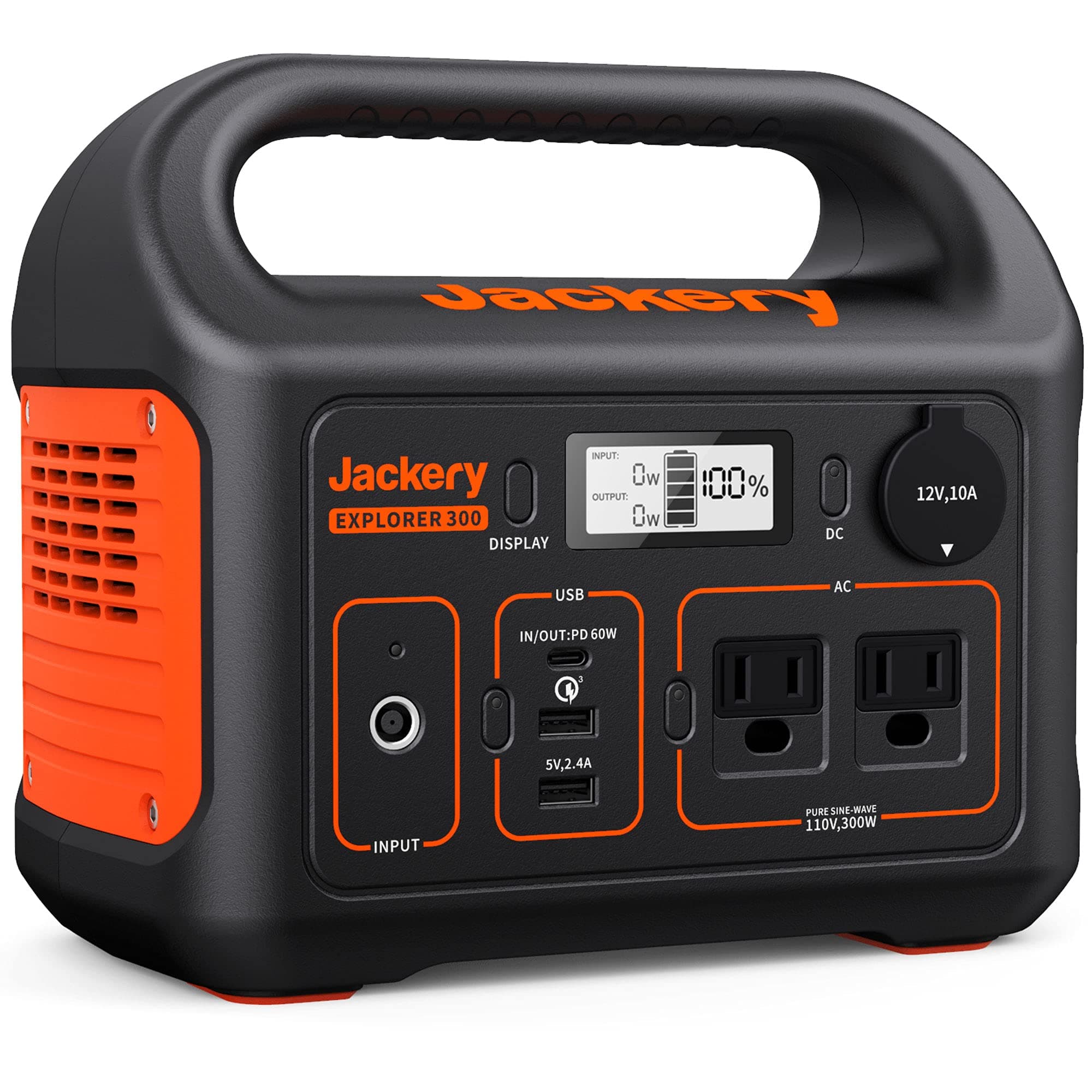 Jackery Jackery Portable Power Station Explorer 300, 293Wh Backup Lithium Battery, Solar Generator for Outdoors Camping Travel Hunting Blackout (Solar Panel Optional) E300