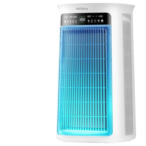 Soleus Air Air Purifier Large Room,True H13 HEPA Air Purifier for Home & Bedroom, Covers Up to 4000 Sq. Whole House Air Purifier, PM2.5 TEMP HD Sensor, Large Screen Display, 22dB Quiet for Pets Families