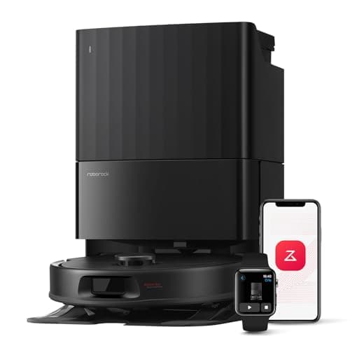 roborock Qrevo Series Robot Vacuum and Mop, 8000Pa Suction, Upgraded from Qrevo S, Anti-Tangle Brushes, Smart Obstacle Avoidance, Auto Mop Washing, All-in-One Dock, 200RPM Spinning Mops, Black(QV 35A)