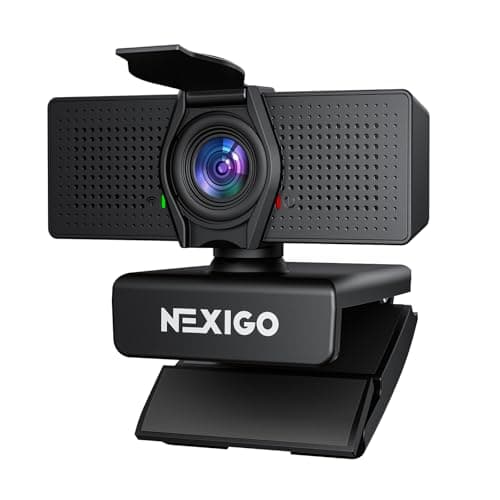 NexiGo N60 Pro 4K Webcam for PC, 4K UHD Sony Sensor, Autofocus, 1080p 60 fps, Noise-Canceling Mics, Privacy Cover, Distortion-Free Lens, 4X Digital Zoom, Works with Switch 2/Zoom/Teams/Google Meet - 4K Webcams