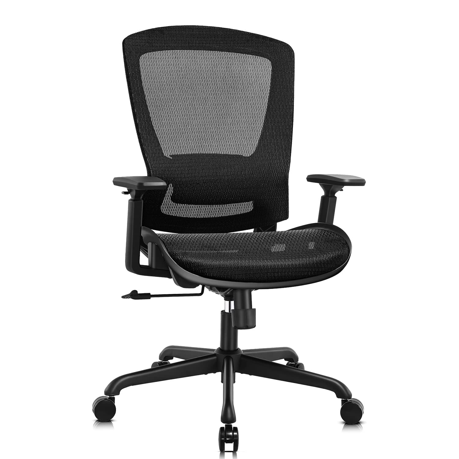 ELABEST ELABEST Mesh Office Chair,Ergonomic Computer Desk Chair,Sturdy Task Chair- Adjustable Lumbar Support & Armrests,Tilt Function,Comfort Wide Seat,Swivel Home Office Chair (Black)